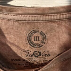 TreVero Brown Cotton Shirt. Medium. Long sleeve.